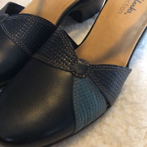 Clarks Collection Leather Heeled Mary-Janes Emily Rae 7.5 narrow - Picture 5 of 9